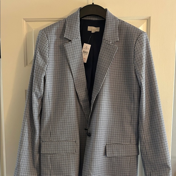 New with tags. LOFT Women's Black, navy,  and White Blazer - Picture 1 of 8